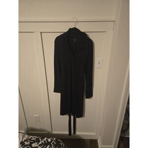 J. Jill Wearever Collection Black Knit Shirt Dress Large Petite